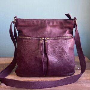 Fatface Leather Cross Body Bag